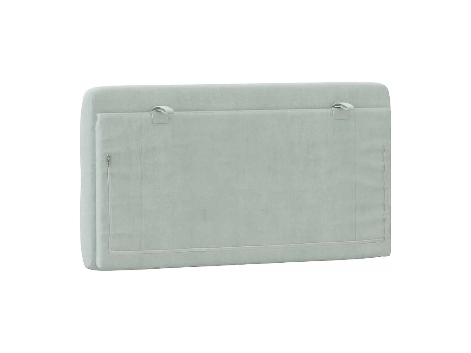 Tête de lit | Coussin de tête de lit | Tête de lit décoratif gris clair 100 cm velours