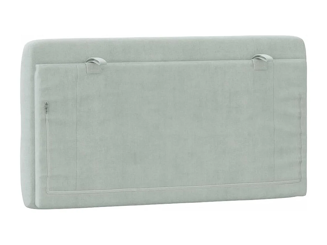 Tête de lit | Coussin de tête de lit | Tête de lit décoratif gris clair 100 cm velours