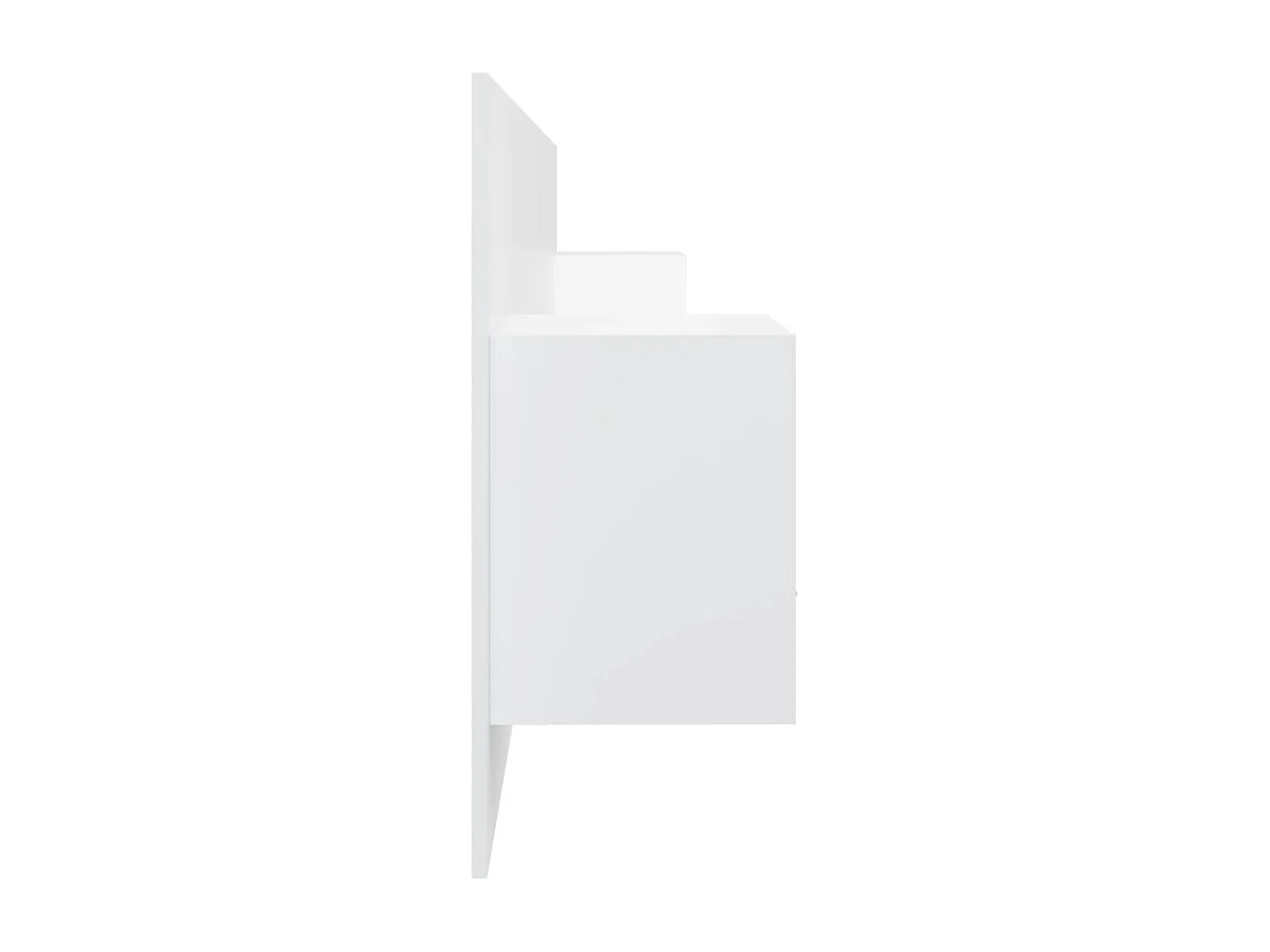 Cabecero de Cama | Cabezal de cama | Mueble de cabecero con mesitas madera contrachapada blanco