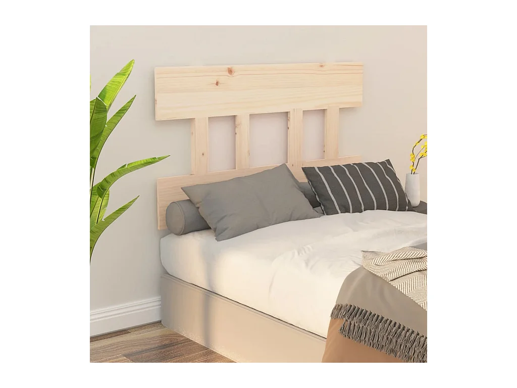 Cabecero de Cama | Cabezal de cama | Mueble de cabecero madera maciza de pino 93,5x3x81 cm