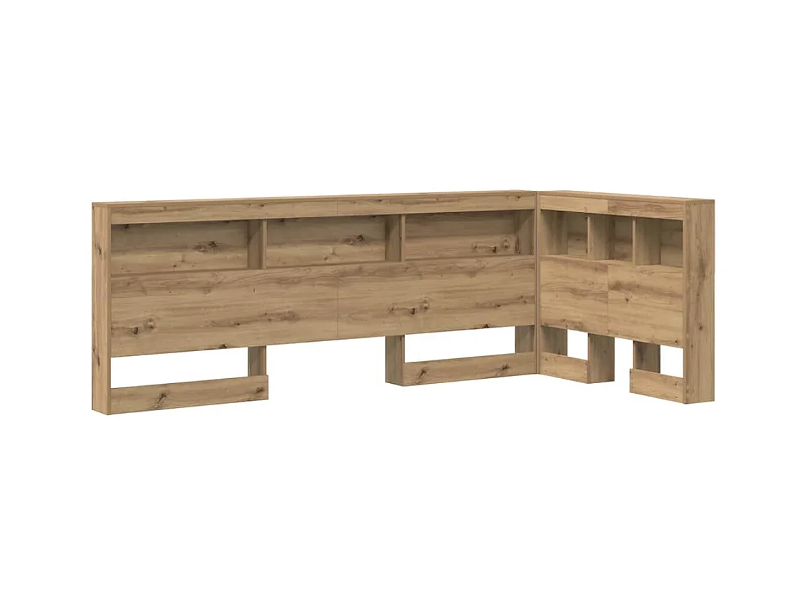 Tête de Lit de rangement | Panneau de tête pour lit avec étagère chêne artisanal 75 cm