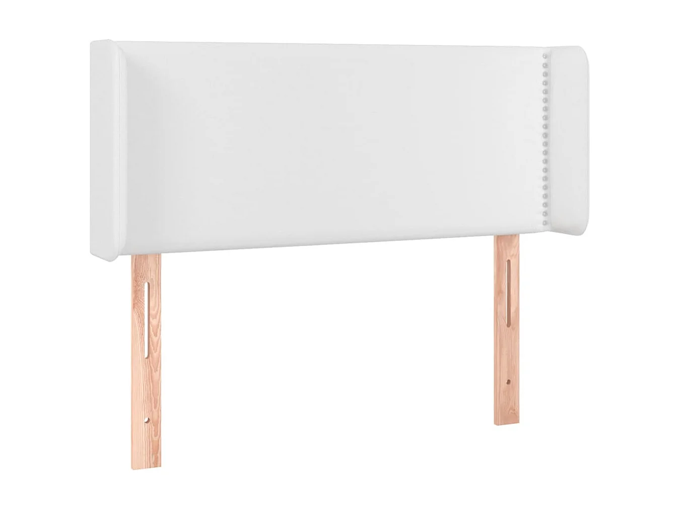 Tête de Lit | Panneau de tête pour lit Moderne avec oreilles Blanc 83x16x78/88 cm Similicuir