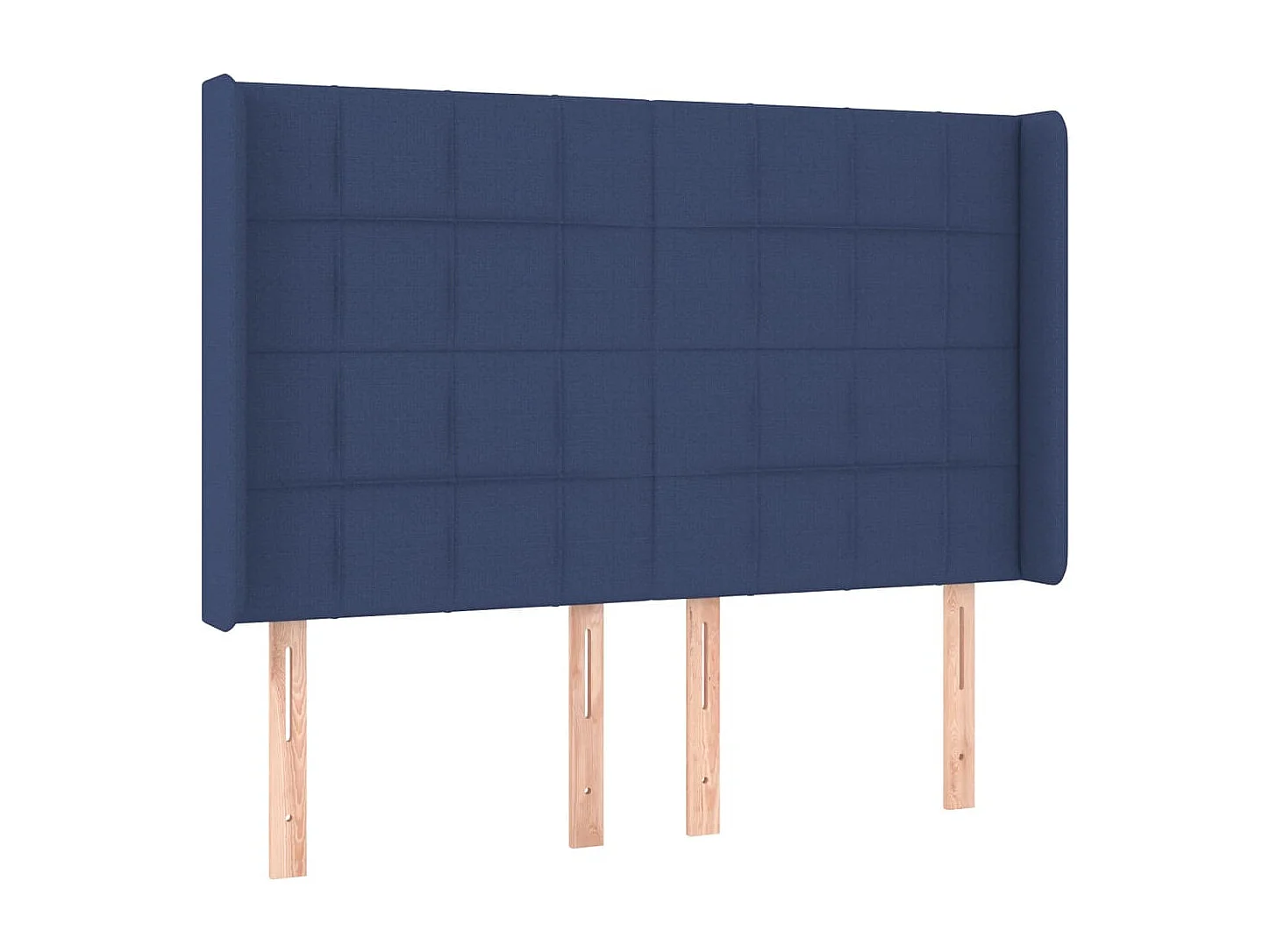 Tête de Lit | Panneau de tête pour lit Moderne à LED Bleu 147x16x118/128 cm Tissu