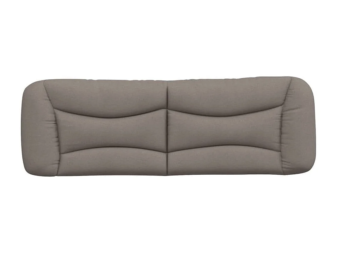 Cabecero de Cama | Cabezal de cama | Mueble de cabecero acolchado Hvar tela gris taupé 160 cm