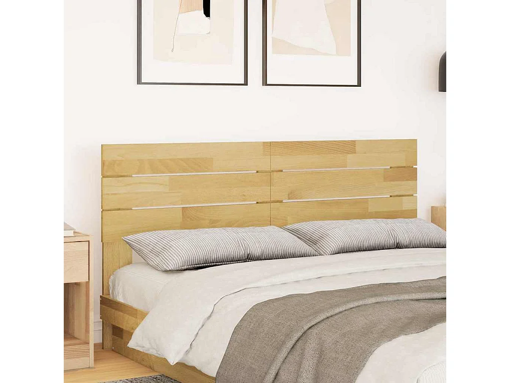 Tête de Lit | Panneau de tête pour lit Moderne 160 cm bois massif de chêne