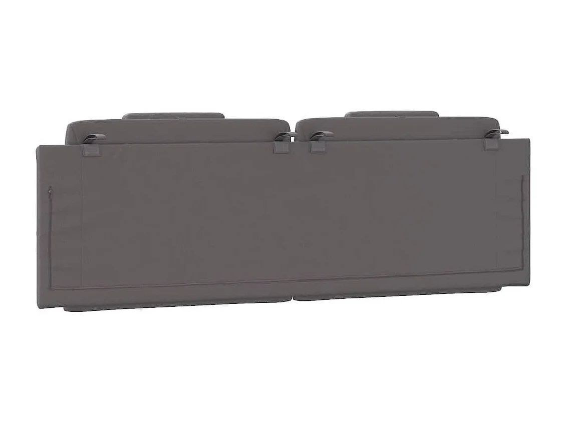 Hoofdbord | Hoofdbordkussen "Viana" 160 cm kunstleer grijs