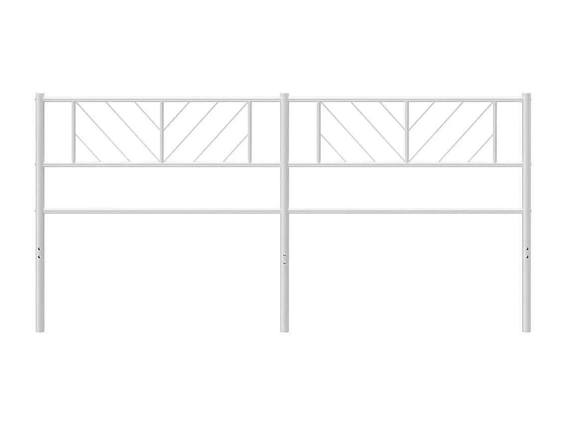 Tête de Lit | Panneau de tête pour lit Moderne métal blanc 200 cm
