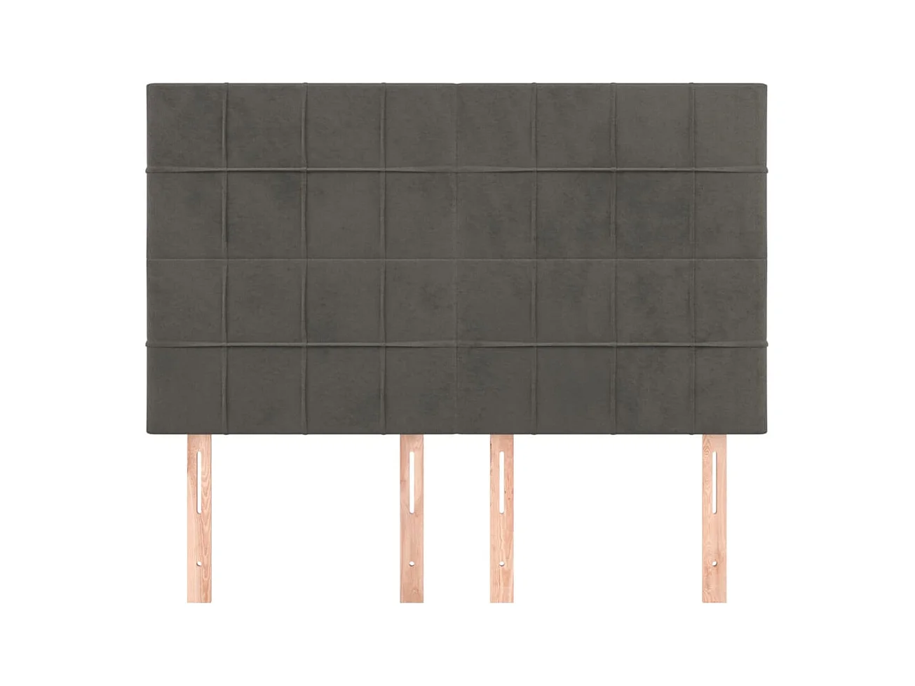 Cabeceros | Cabezal de cama | Mueble de cabecero 4 unidades terciopelo gris oscuro 72x5x78/88 cm