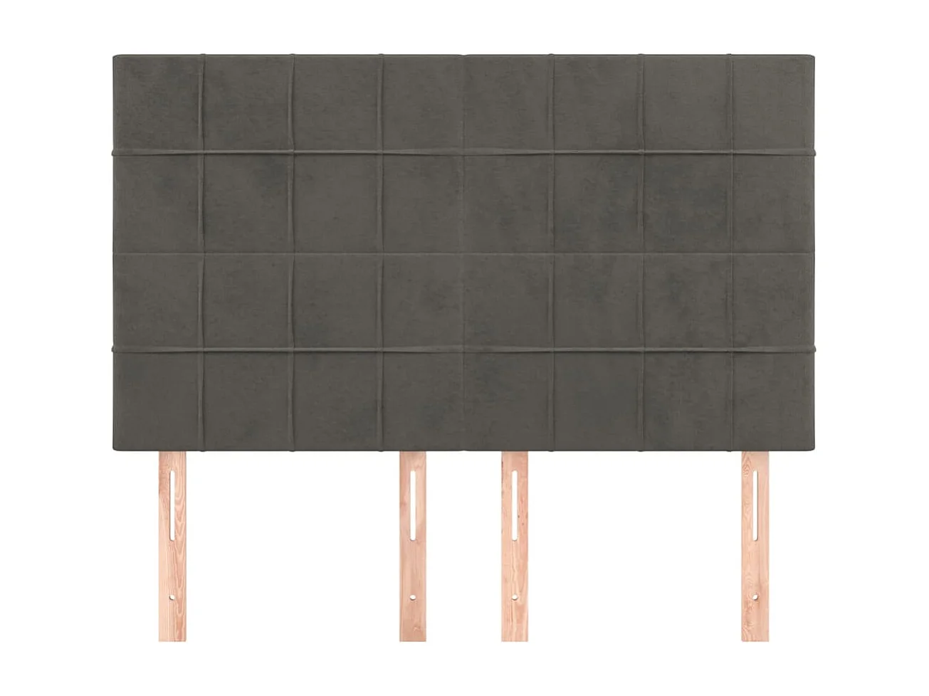 Têtes de lit | Panneaux de tête pour lit Moderne 4 pcs Gris foncé 72x5x78/88 cm Velours