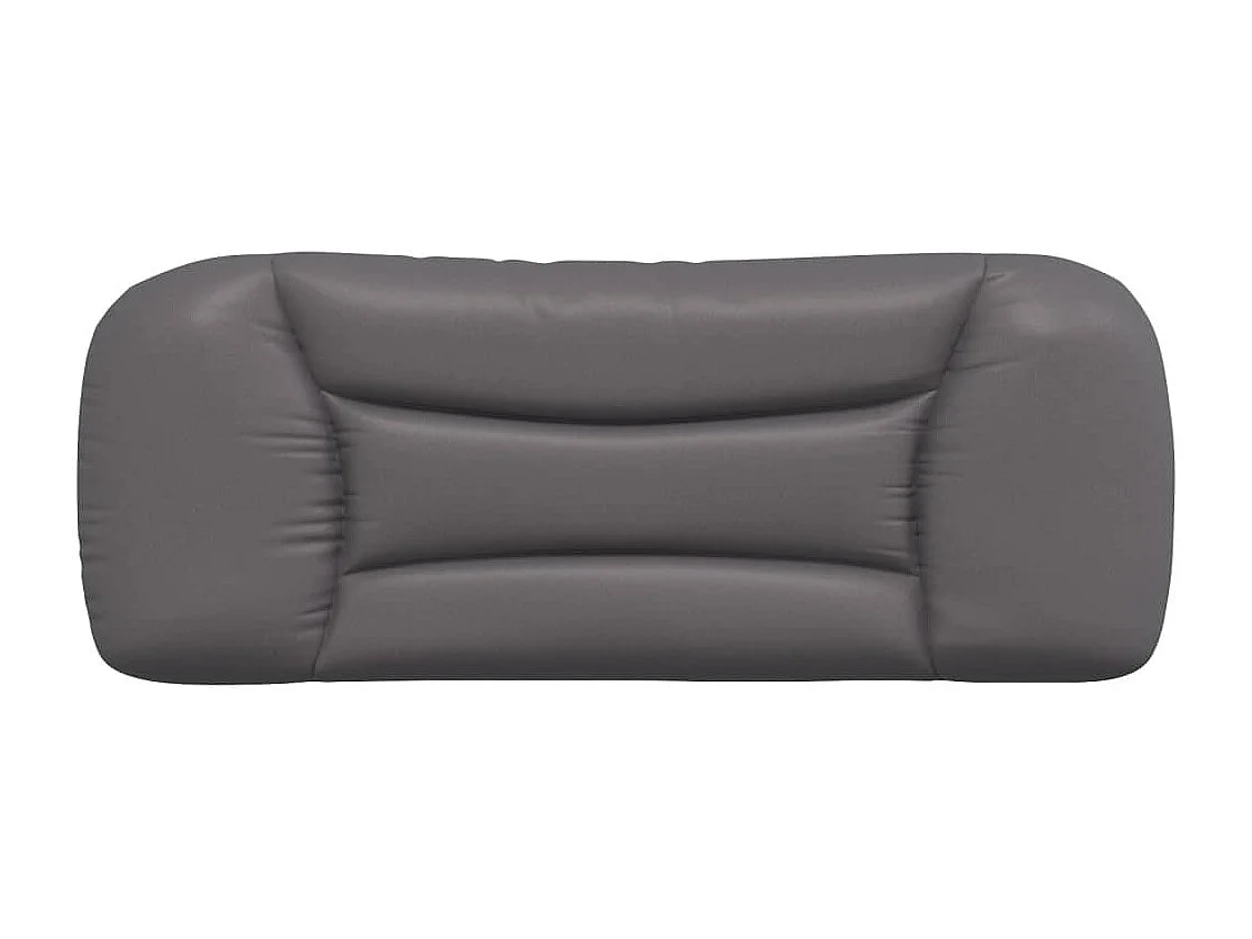 Tête de lit | Coussin de tête de lit | Tête de lit décoratif gris 100 cm similicuir