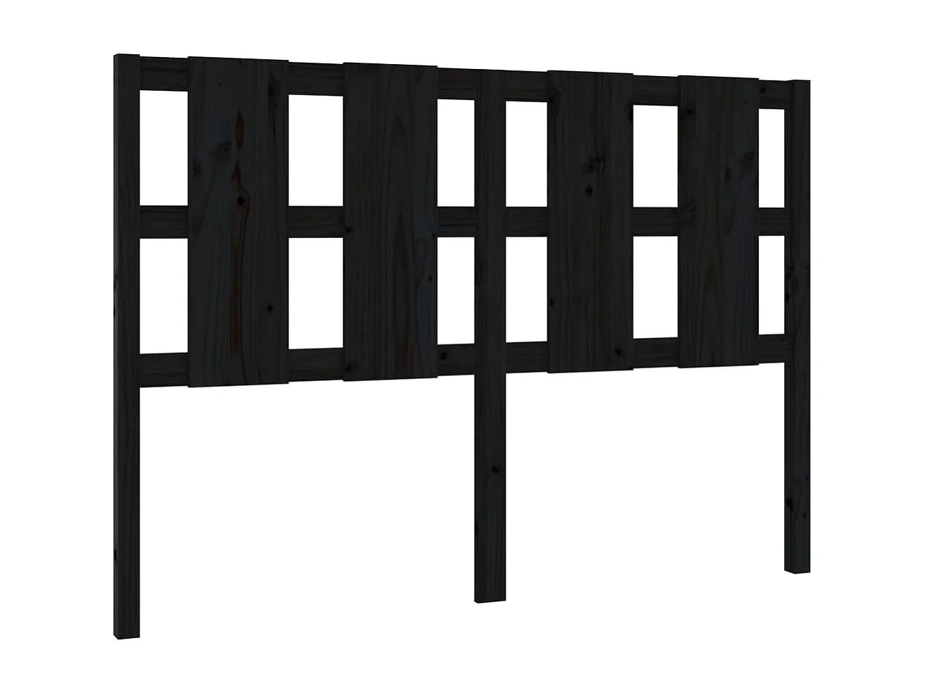 Hoofdbord | Hoofdeinde 145,5x4x100 cm massief grenenhout zwart
