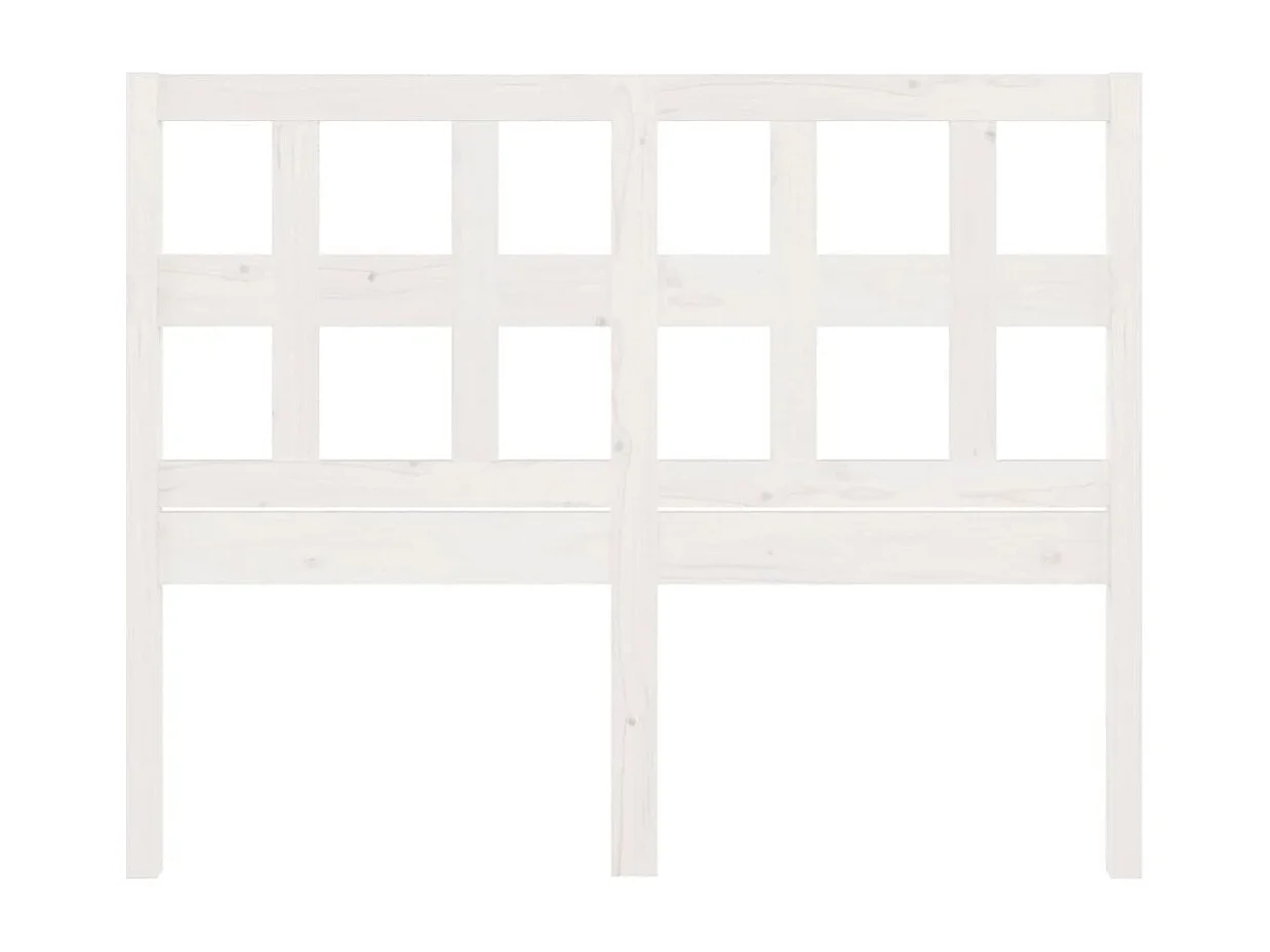 Tête de Lit | Panneau de tête pour lit Moderne Blanc 185,5x4x100 cm Bois massif de pin