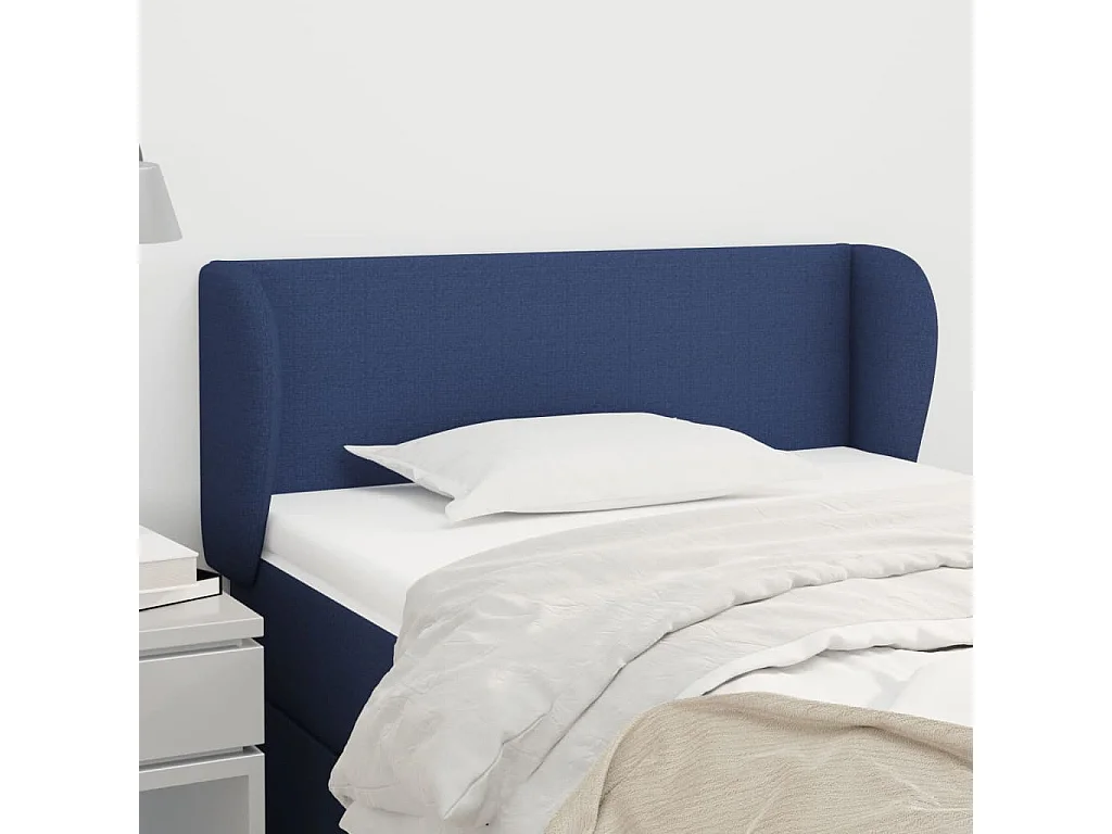 Hoofdbord | Hoofdeinde met randen 103x23x78/88 cm stof blauw