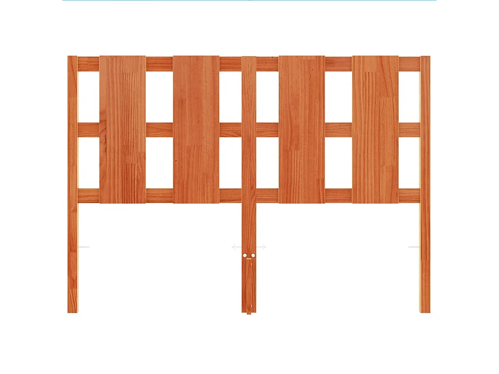 Cabecero de Cama | Cabezal de cama | Mueble de cabecero madera maciza de pino marrón cera 135 cm