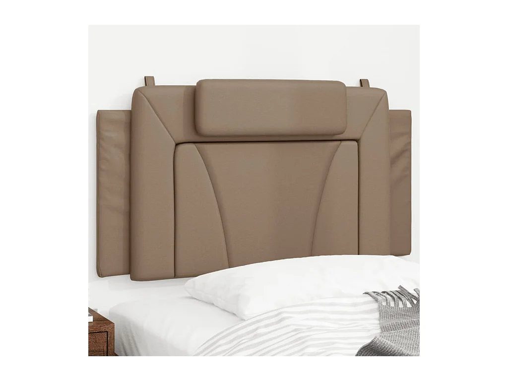 Cabecero de Cama | Cabezal de cama | Mueble de cabecero acolchado Viana cuero sintético capuchino 100 cm