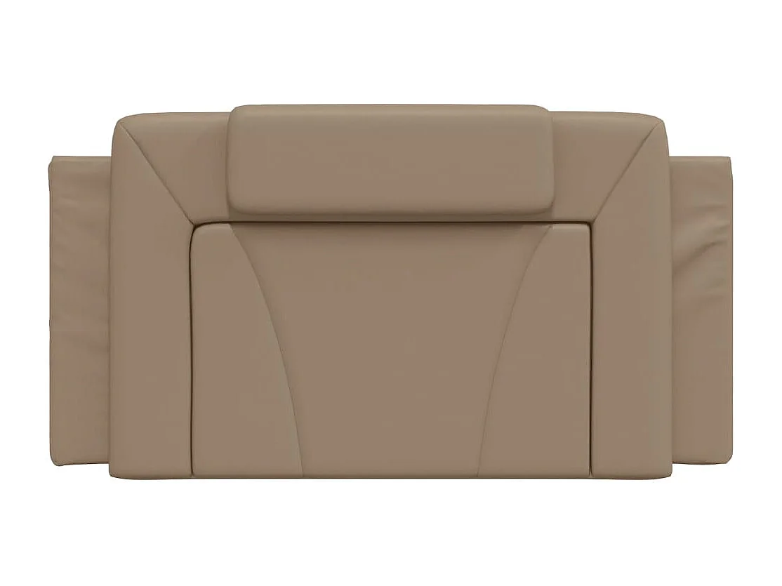 Cabecero de Cama | Cabezal de cama | Mueble de cabecero acolchado Viana cuero sintético capuchino 100 cm