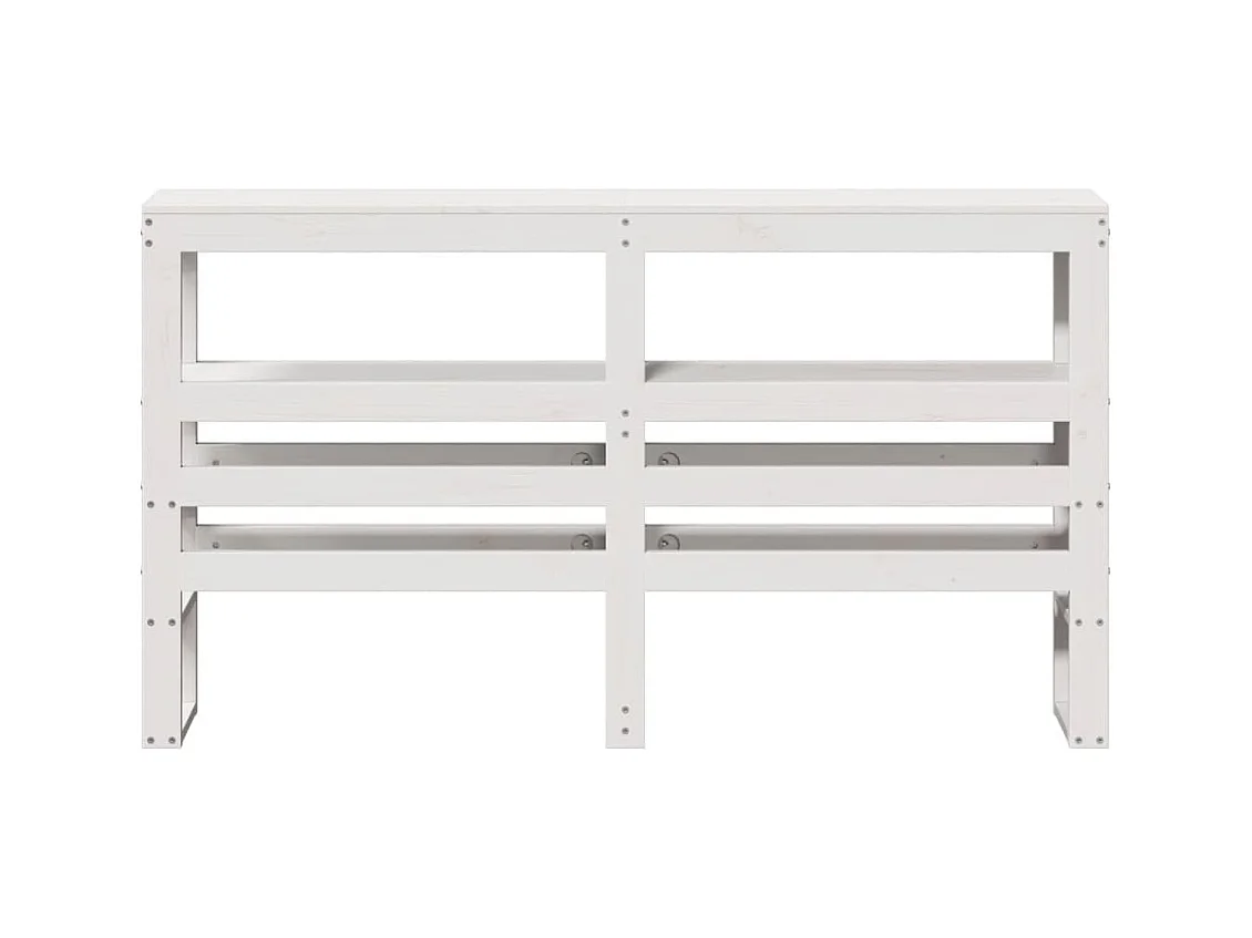 Cabecero de Cama | Cabezal de cama | Mueble de cabecero con estantes madera maciza pino blanco 140 cm