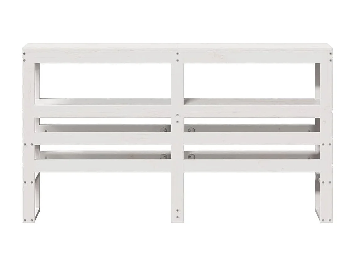 Tête de Lit | Panneau de tête pour lit Moderne avec étagères blanc 140 cm bois massif de pin