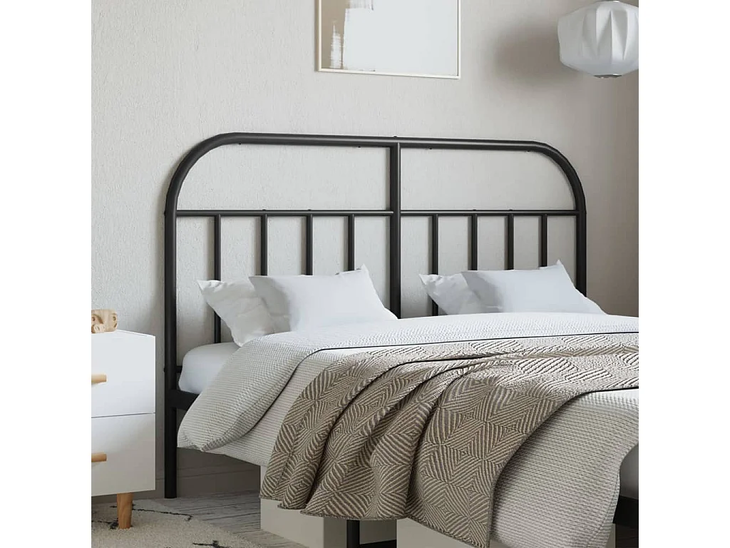 Mueble cabecero | Cabezal de cama | Cabecero de metal negro 140 cm
