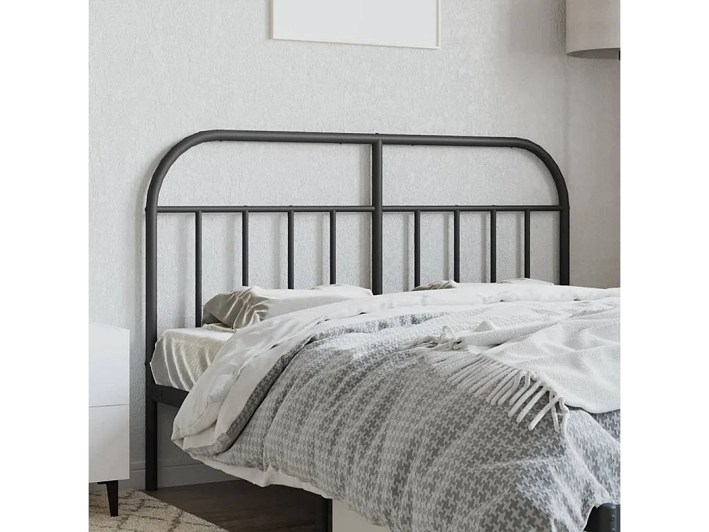 Mueble cabecero | Cabezal de cama | Cabecero de metal negro 140 cm