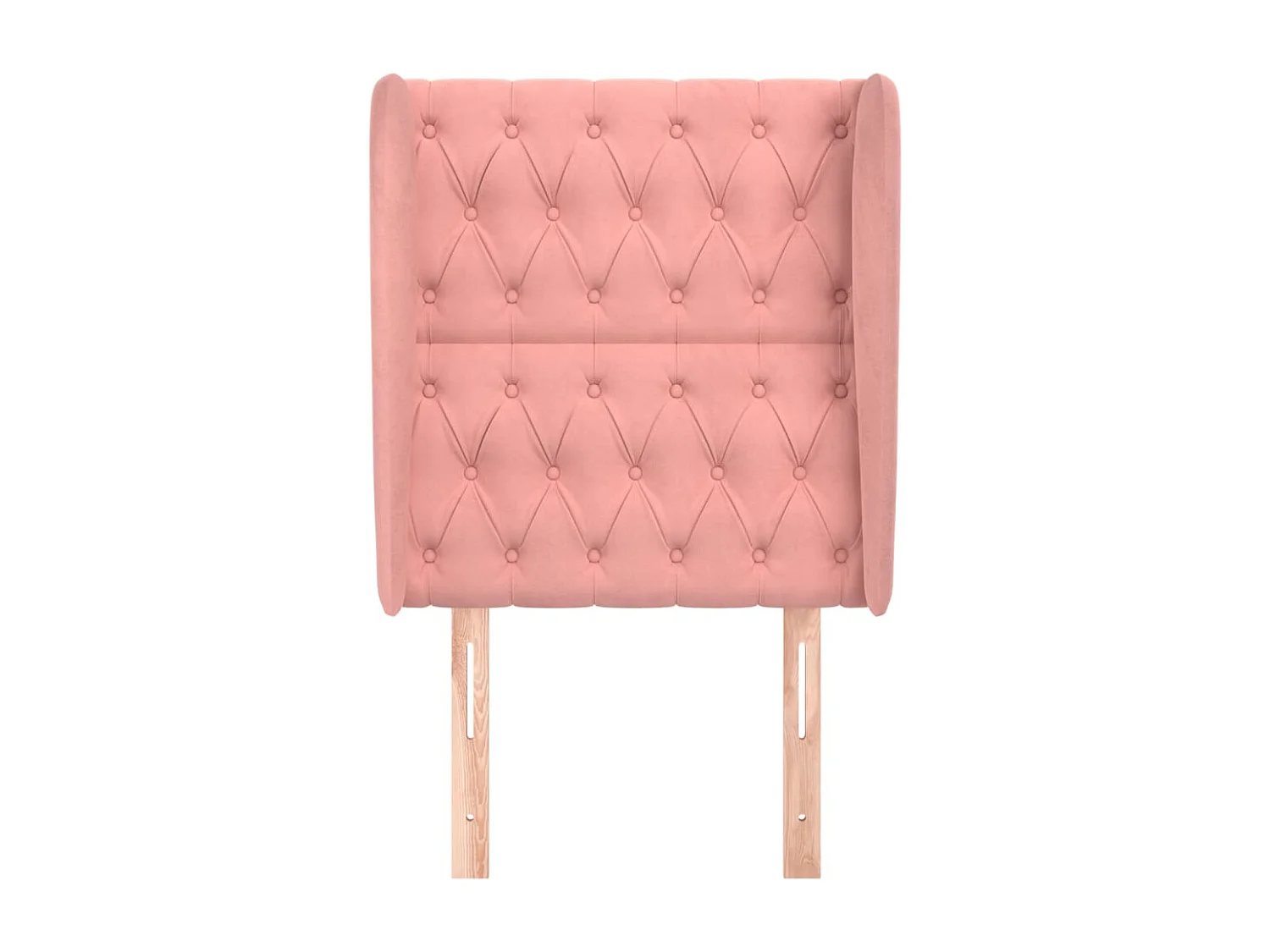 Tête de Lit | Panneau de tête pour lit Moderne avec oreilles Rose 83x23x118/128 cm Velours