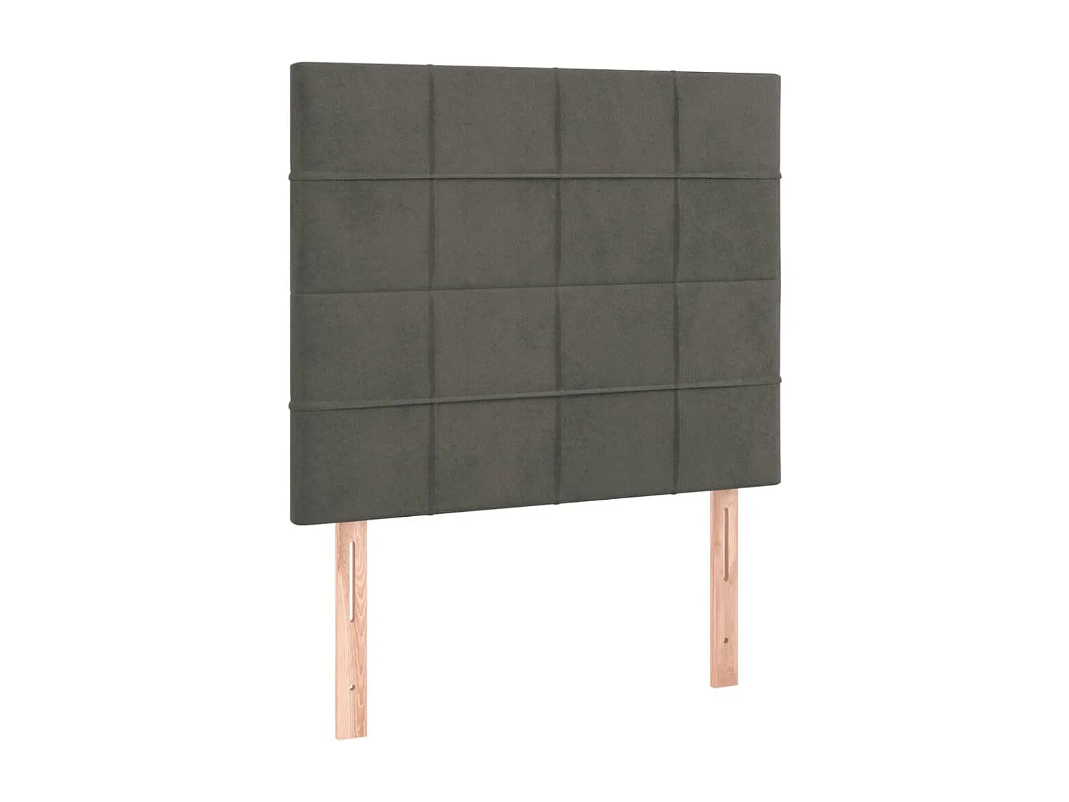 Hoofdbord | Hoofdeinde LED 90x5x118/128 cm fluweel donkergrijs