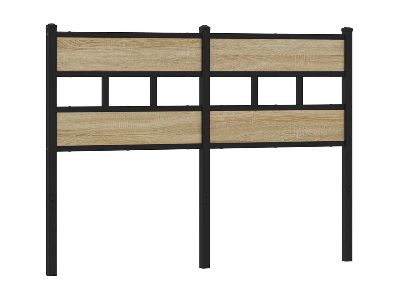 Tête de Lit | Panneau de tête pour lit Moderne chêne sonoma 120 cm fer et bois d’ingénierie