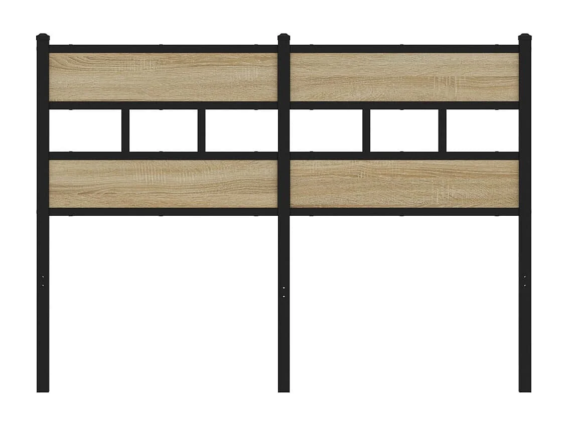 Tête de Lit | Panneau de tête pour lit Moderne chêne sonoma 120 cm fer et bois d’ingénierie