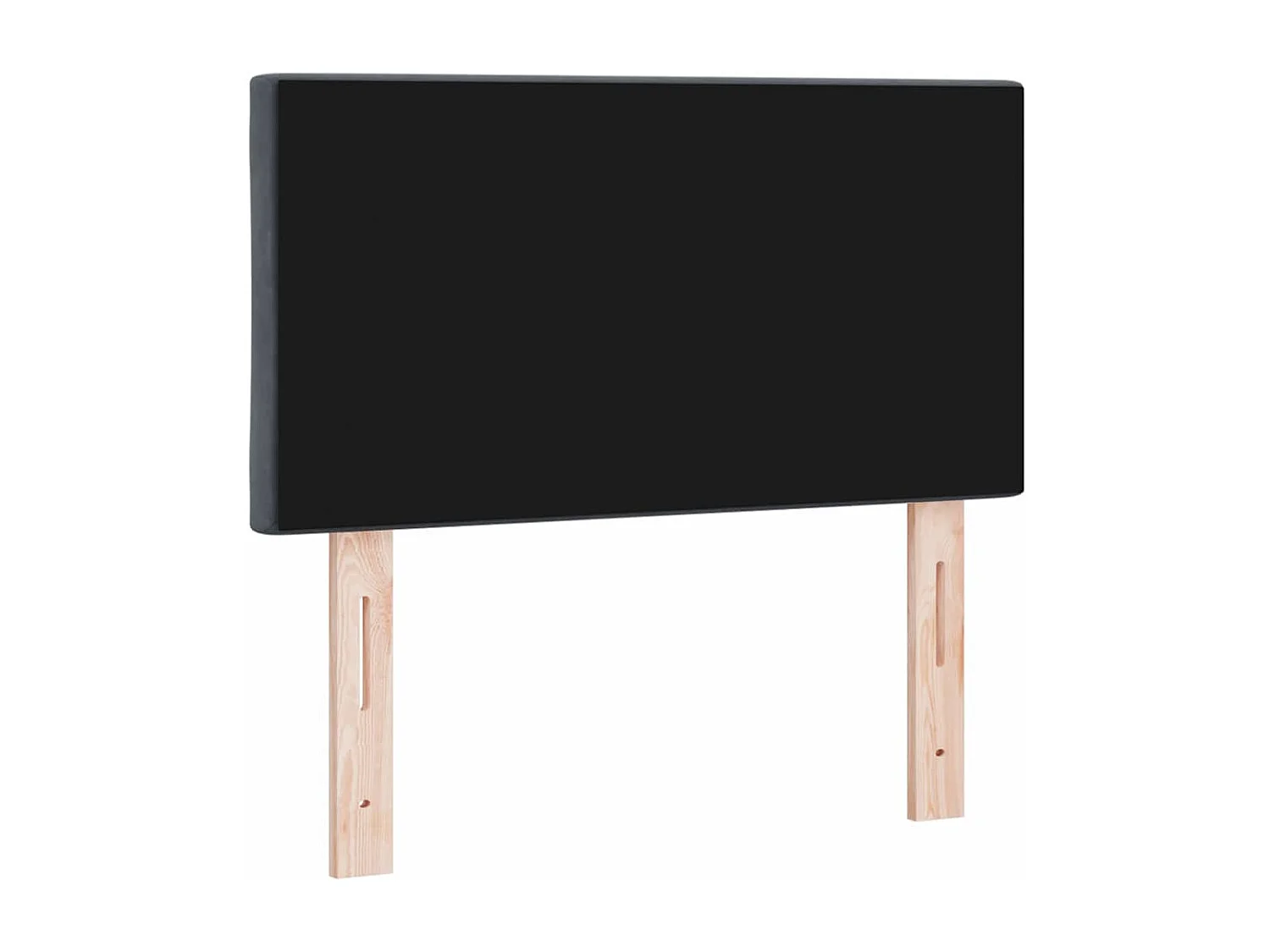 Tête de lit Montage mural | Panneau de tête pour lit Moderne  Géométrique Gris foncé 80 cm Velours