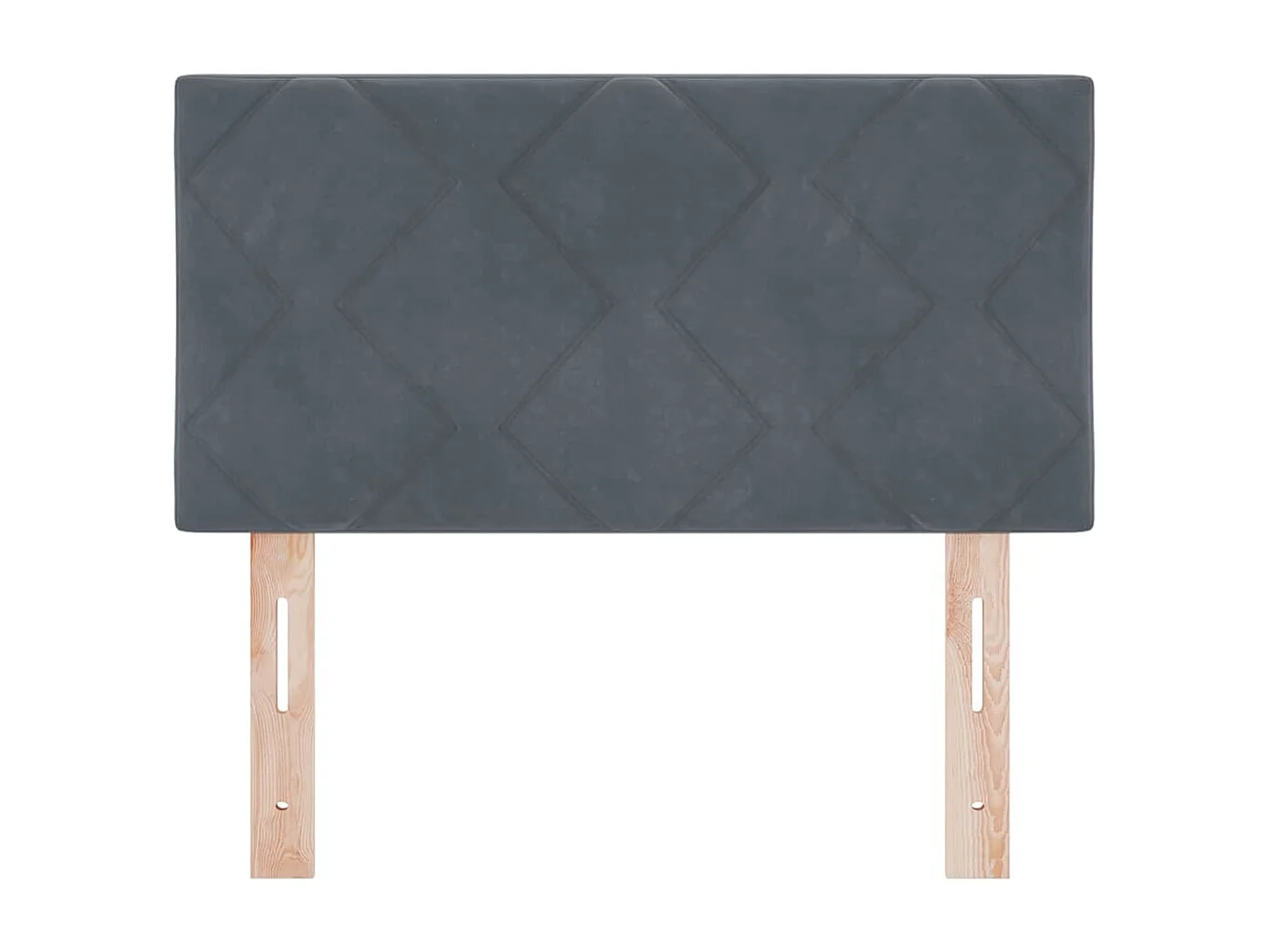 Tête de lit Montage mural | Panneau de tête pour lit Moderne  Géométrique Gris foncé 80 cm Velours