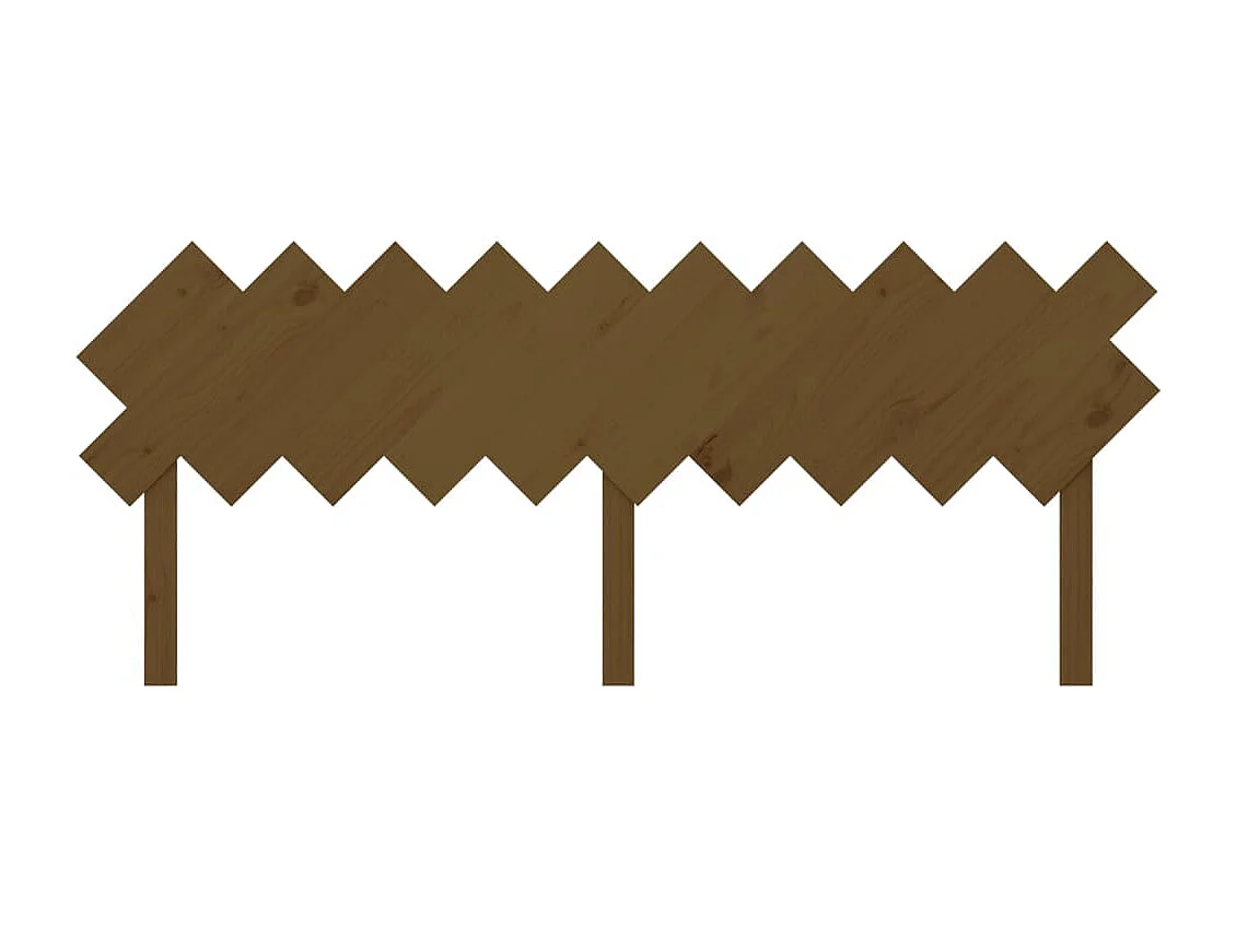 Tête de Lit | Panneau de tête pour lit Moderne Marron miel 196x3x80,5 cm Bois massif de pin