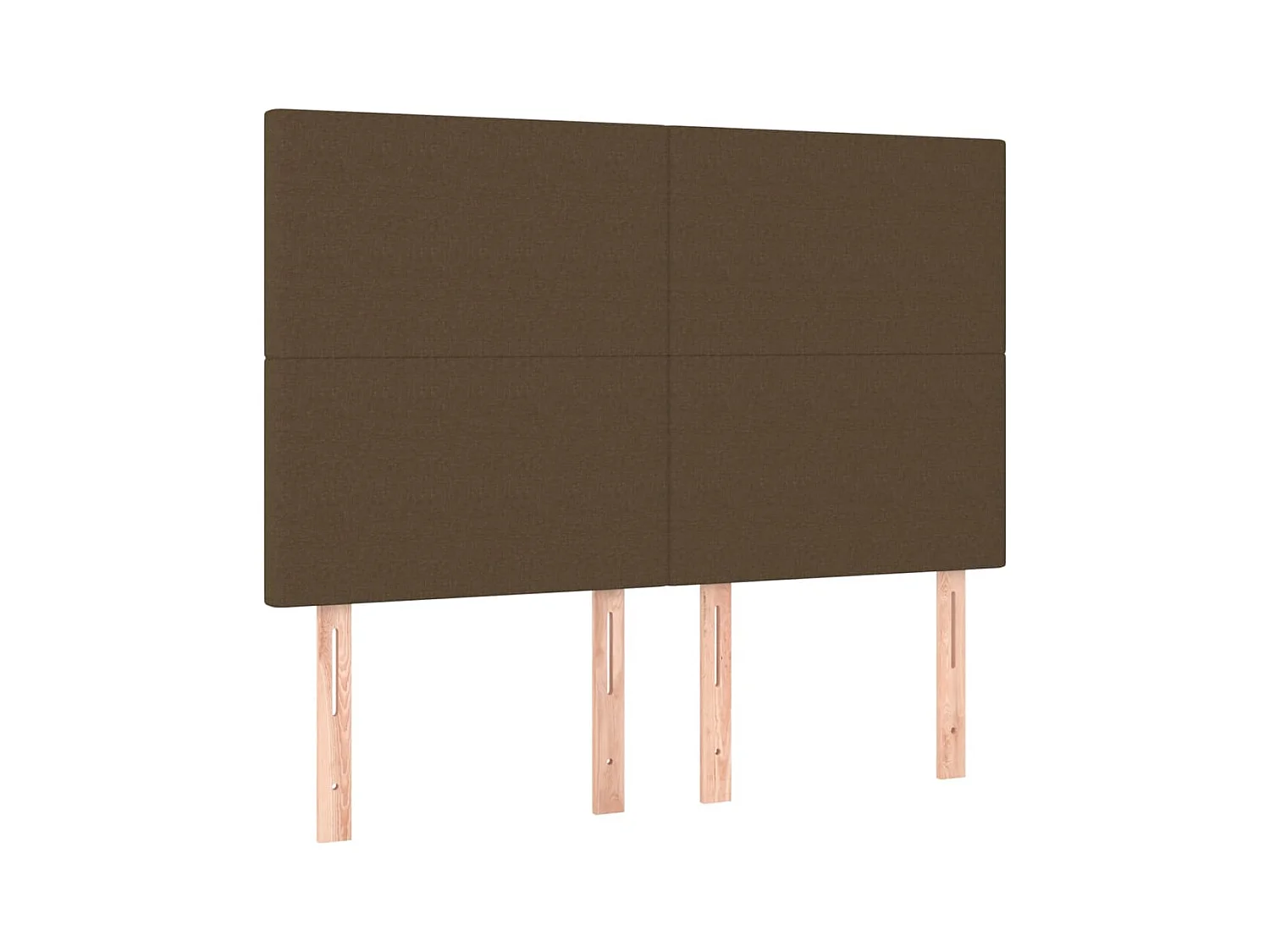 Têtes de lit | Panneaux de tête pour lit Moderne 4 pcs Marron foncé 72x5x78/88 cm Tissu