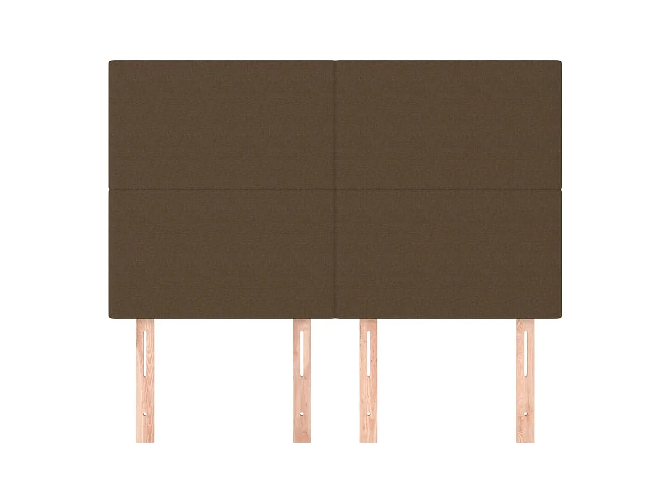 Têtes de lit | Panneaux de tête pour lit Moderne 4 pcs Marron foncé 72x5x78/88 cm Tissu
