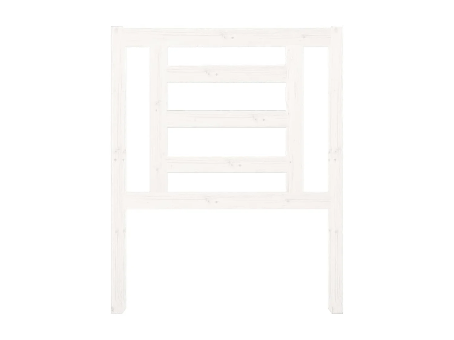 Tête de Lit | Panneau de tête pour lit Moderne Blanc 81x4x100 cm Bois massif de pin