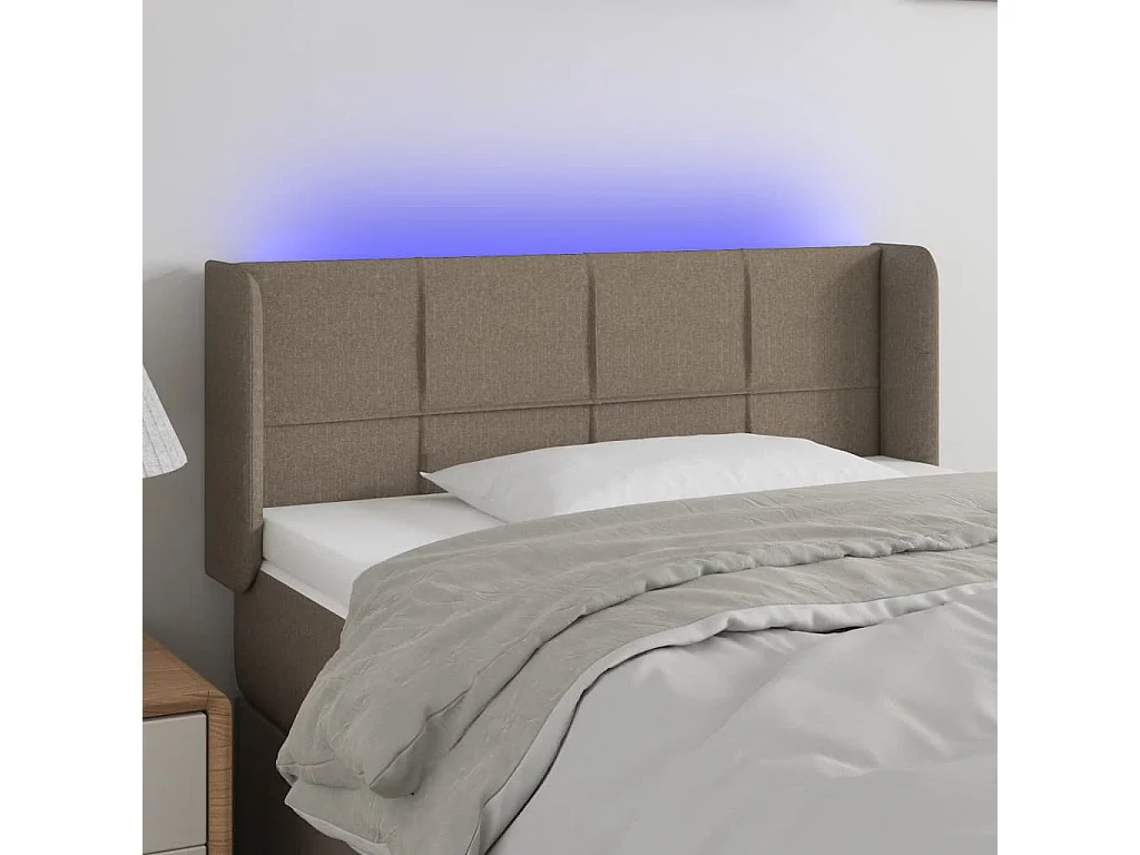 Hoofdbord | Hoofdeinde LED 103x16x78/88 cm stof taupe