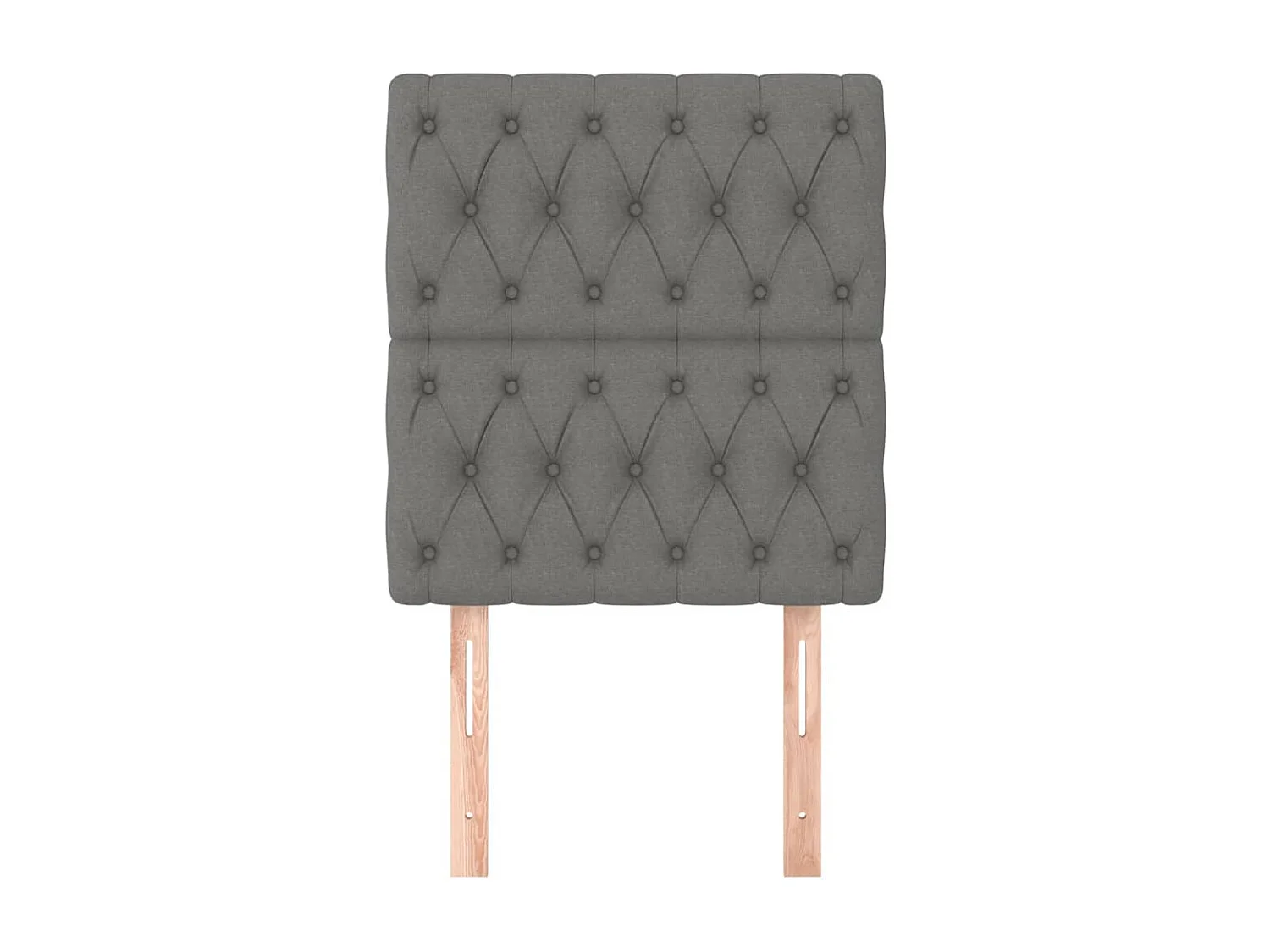 Cabeceros | Cabezal de cama | Mueble de cabecero 2 unidades de tela gris oscuro 80x7x78/88 cm