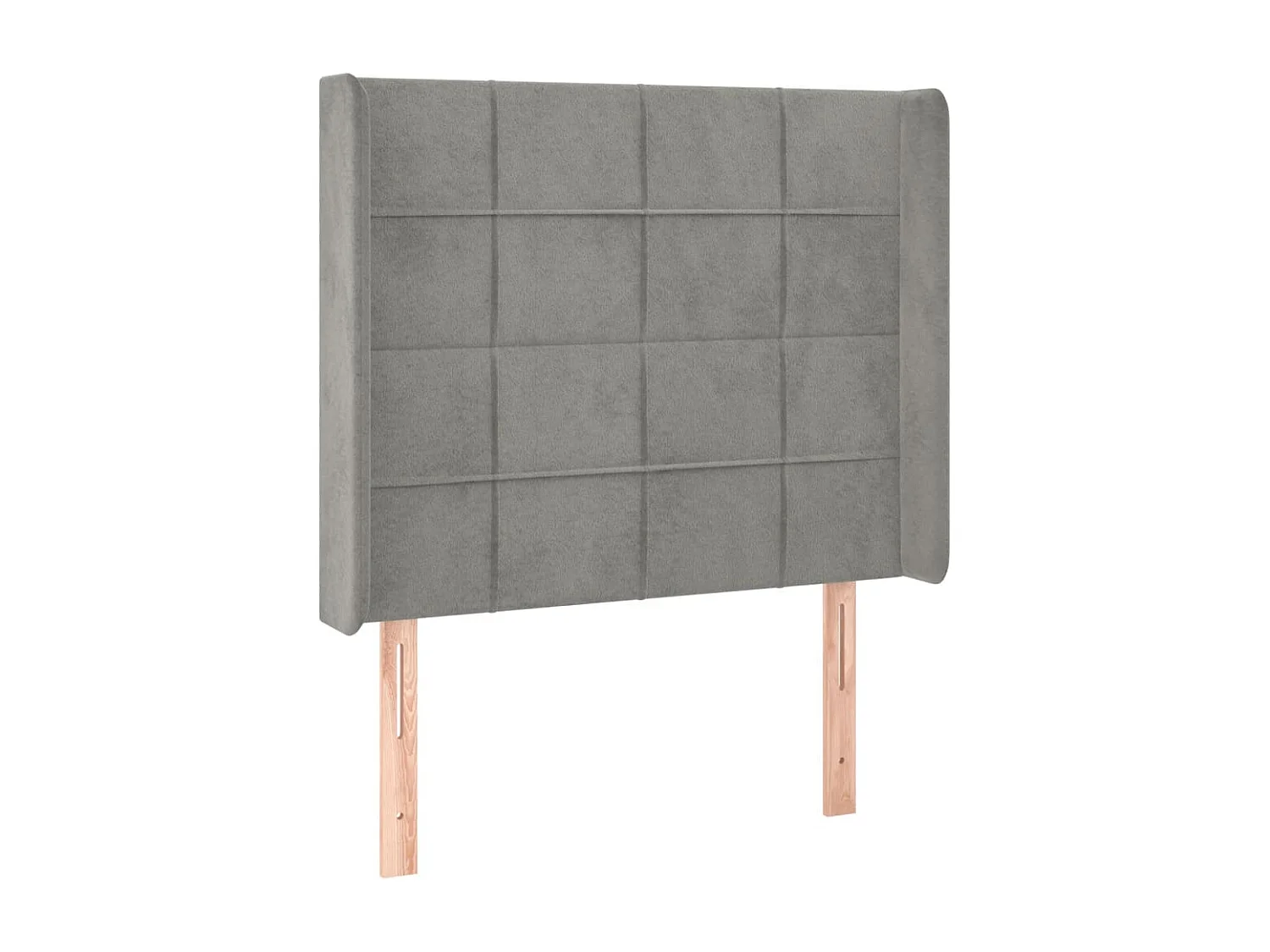 Hoofdbord | Hoofdeinde LED 103x16x118/128 cm fluweel lichtgrijs
