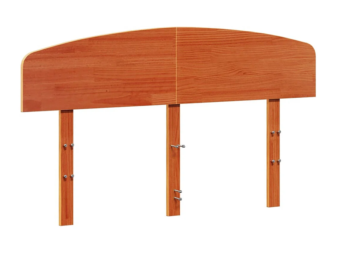 Cabecero de Cama | Cabezal de cama | Mueble de cabecero madera maciza de pino marrón cera 140 cm