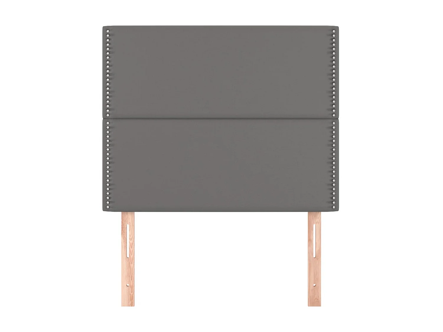 Cabeceros | Cabezal de cama | Mueble de cabecero 2 unidades de cuero sintético gris 90x5x78/88cm