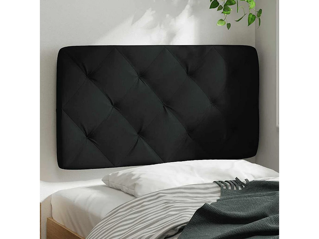 Tête de lit | Coussin de tête de lit | Tête de lit décoratif noir 90 cm tissu