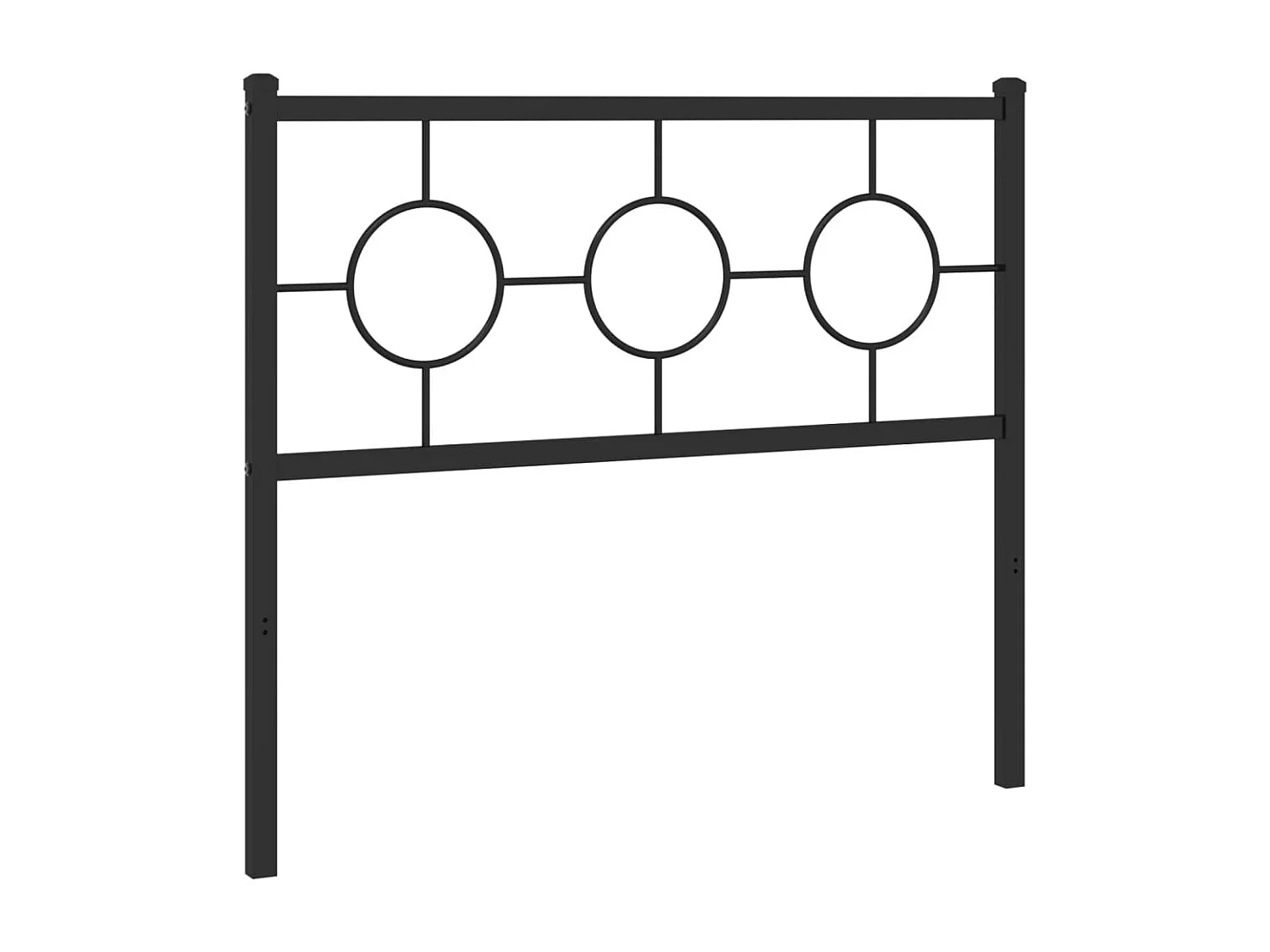 Tête de Lit | Panneau de tête pour lit Moderne métal noir 100 cm