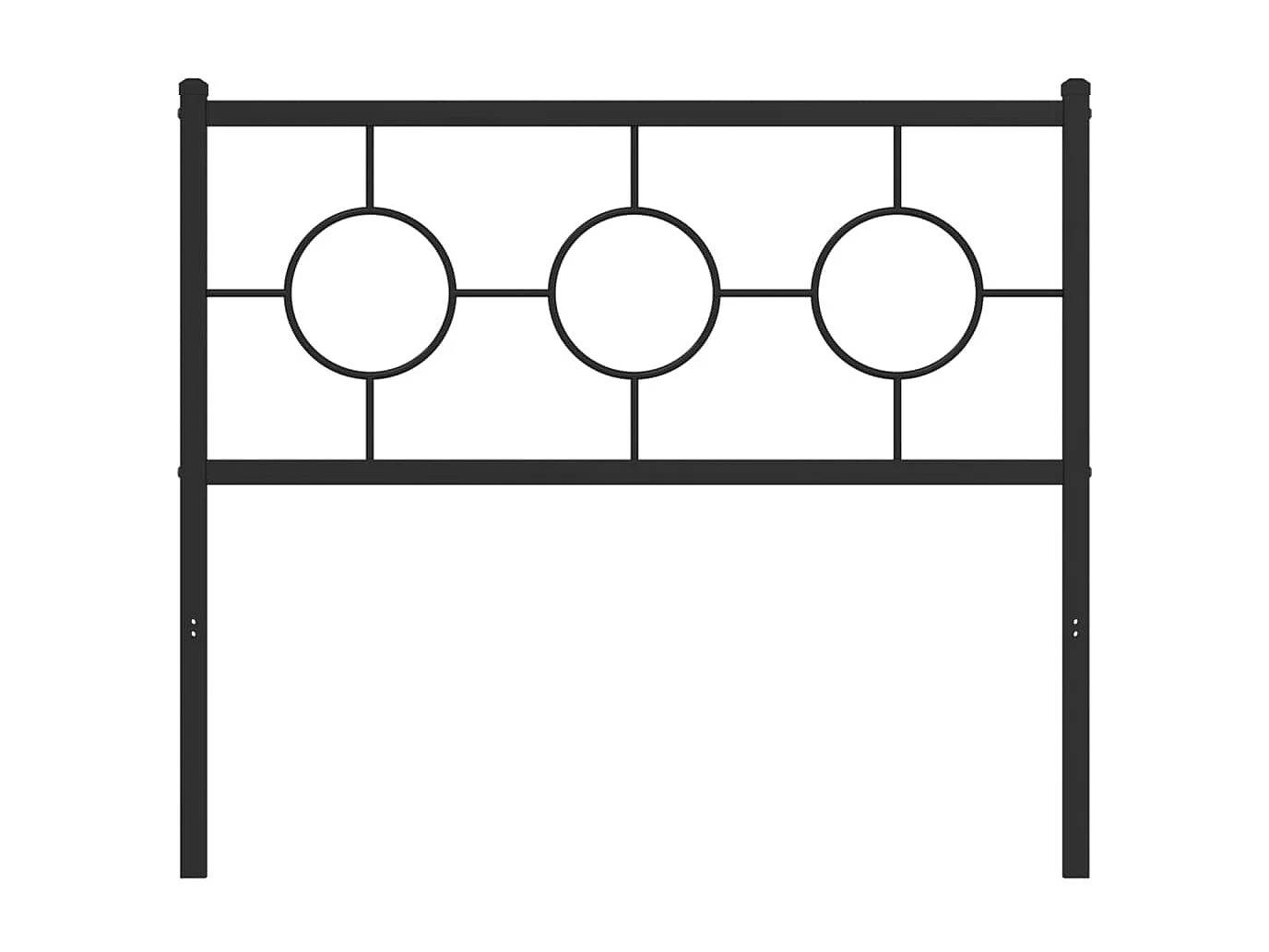 Tête de Lit | Panneau de tête pour lit Moderne métal noir 100 cm