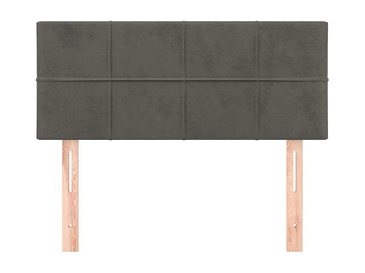 Tête de Lit | Panneau de tête pour lit Moderne Gris foncé 90x5x78/88 cm Velours