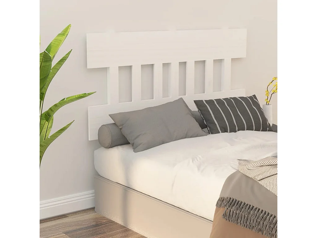 Hoofdbord | Hoofdeinde 163,5x3x81 cm massief grenenhout wit