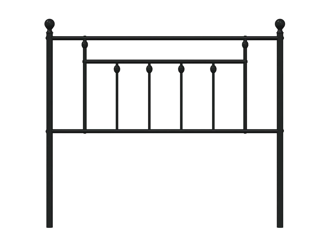 Tête de Lit | Panneau de tête pour lit Moderne métal noir 107 cm