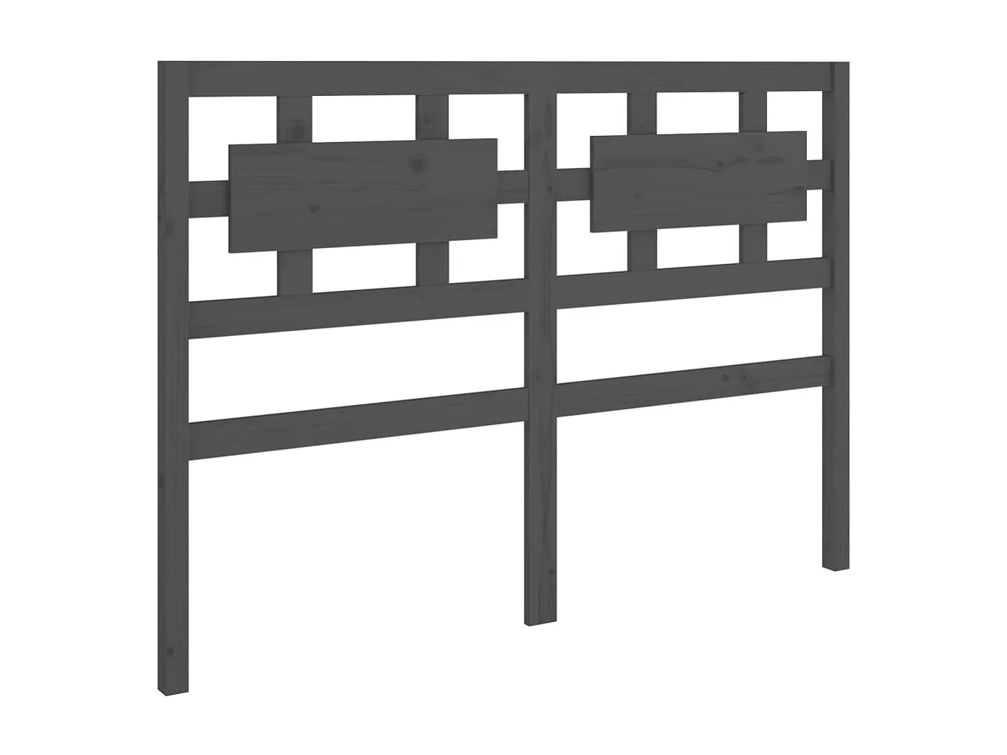 Hoofdbord | Hoofdeinde 205,5x4x100 cm massief grenenhout grijs