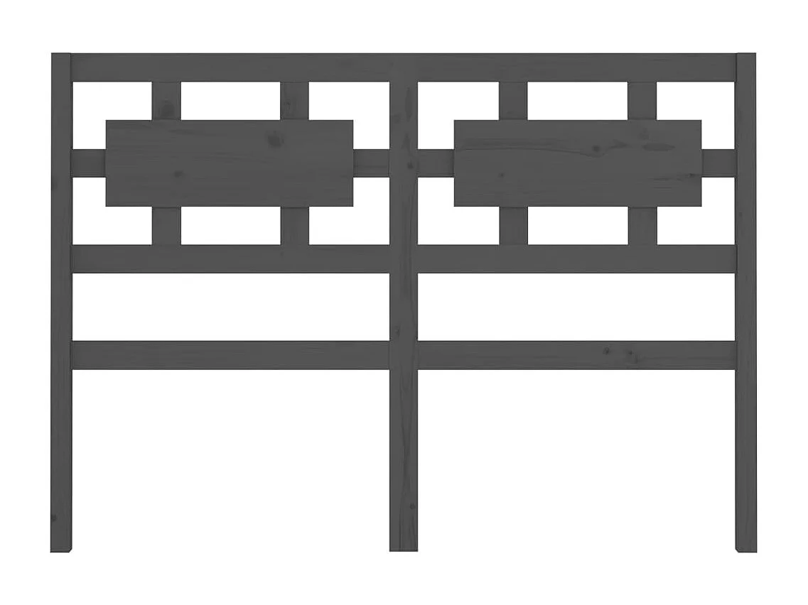 Hoofdbord | Hoofdeinde 205,5x4x100 cm massief grenenhout grijs