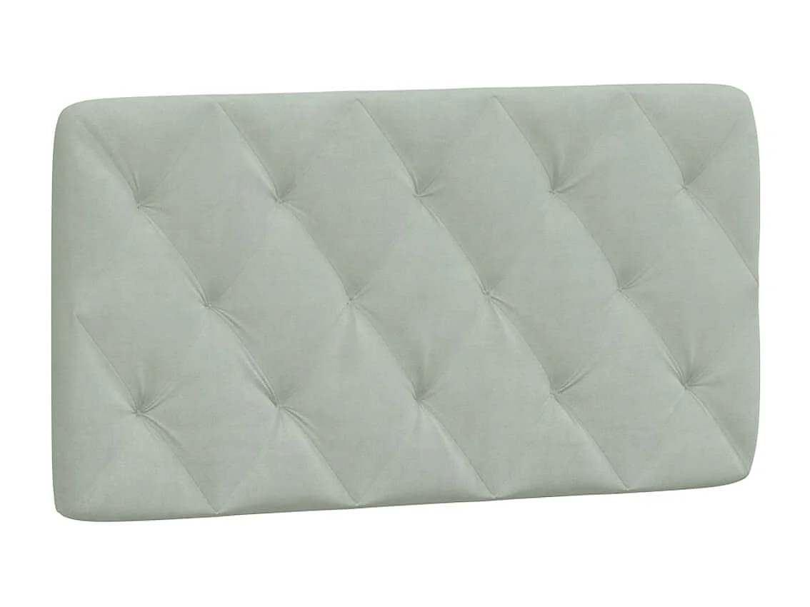 Cabecero de Cama | Cabezal de cama | Mueble de cabecero acolchado terciopelo gris claro 100 cm