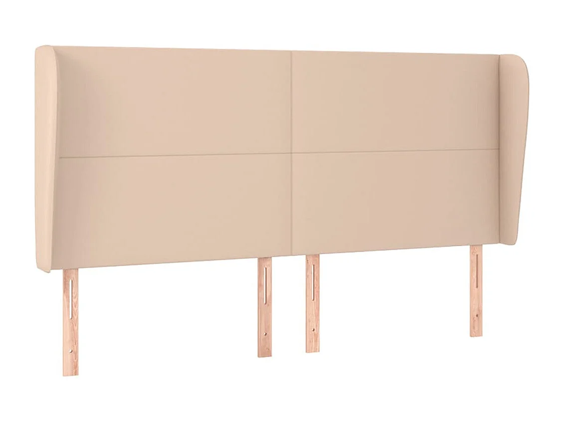 Tête de Lit | Panneau de tête pour lit Moderne avec oreilles Cappuccino 183x23x118/128 cm