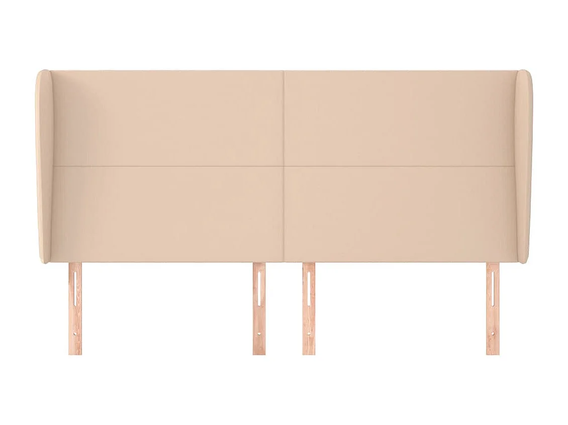Tête de Lit | Panneau de tête pour lit Moderne avec oreilles Cappuccino 183x23x118/128 cm